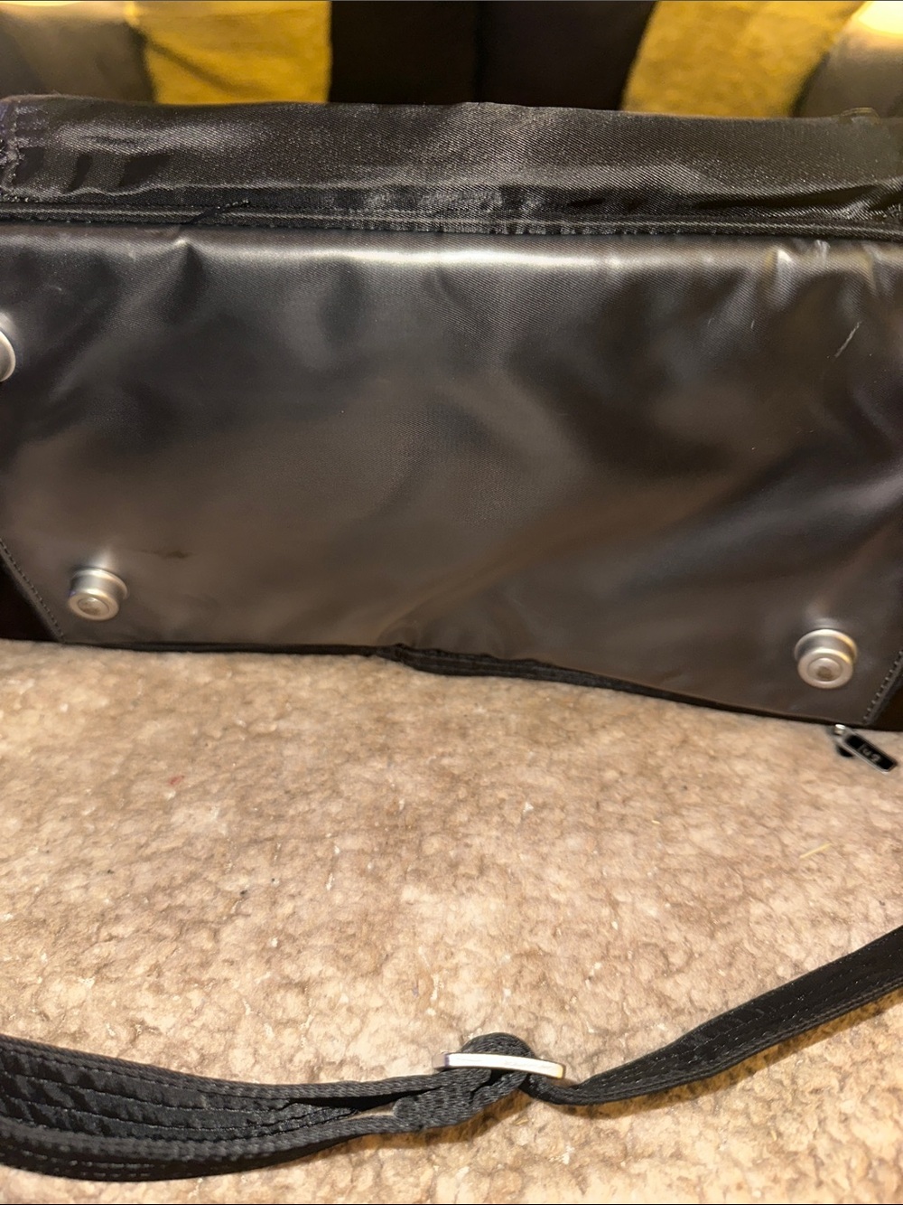 LUG PUDDLEJUMPER- Black Quilted Nylon Shoulder Tote with Multiple Pockets - Picture 15 of 15